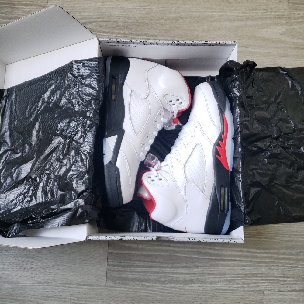 Air Jordan 5 Retro White-Fire Red 2020 Release